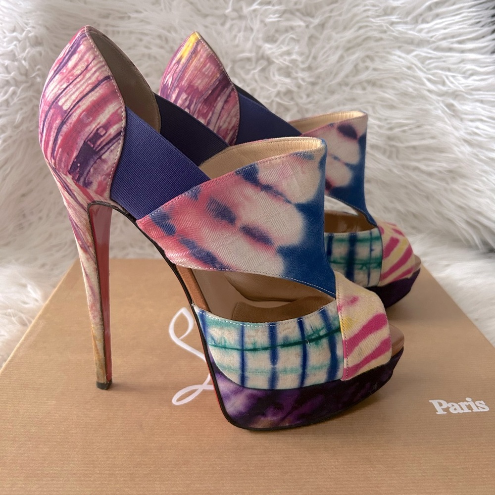 Christian Louboutin Pitou Bazin Heels 150 size 38